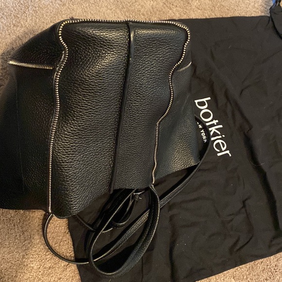 Botkier black medium size tote with silver zipper lining and silver inside - Picture 9 of 9